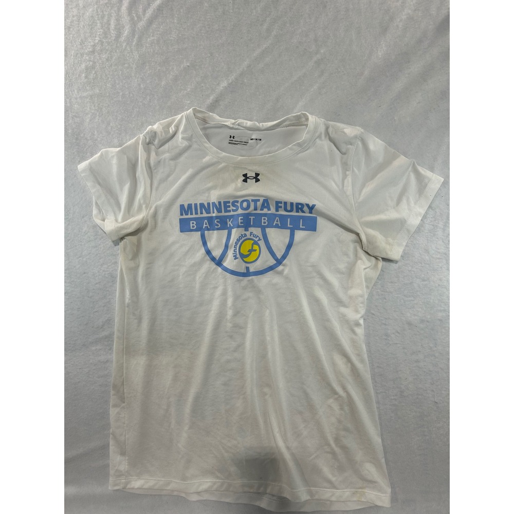 Under Armour Minnesota Fury Basketball Graphic Tee White Medium HeatGear Shirt
